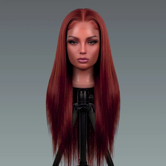 13x4 HD Reddish Brown Straight Wig