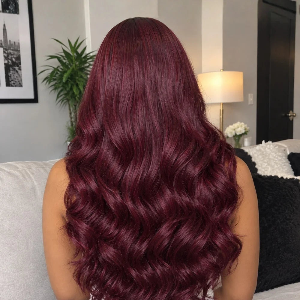 13x6 Burgundy HD Lace Wig