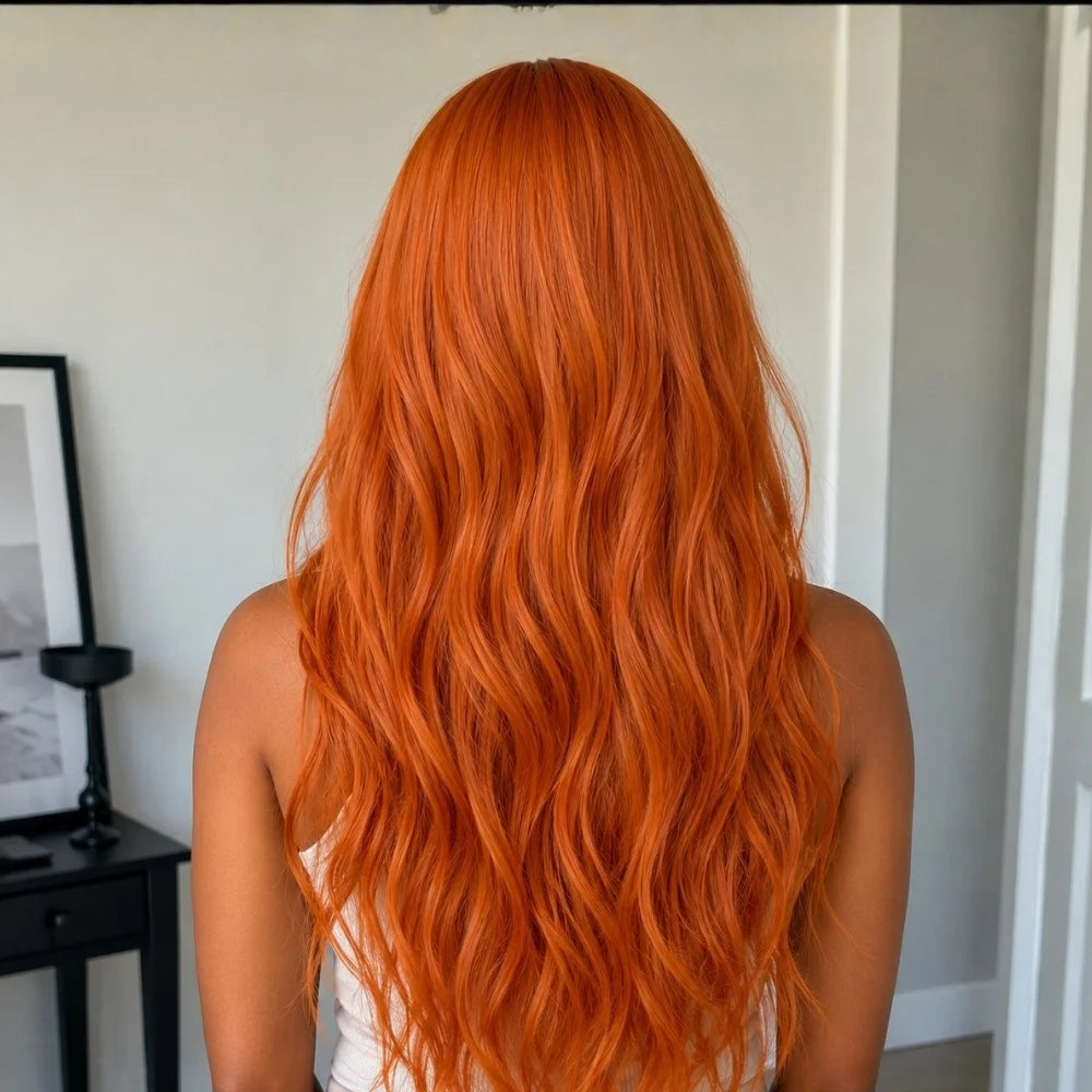 2 Years Later Nami Orange Long Curly Cosplay Wig