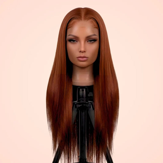 4x4 Reddish Brown Straight Wig - Wigour