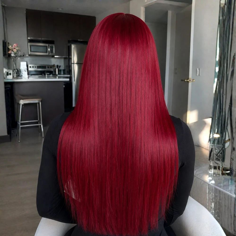 99J Burgundy Straight 13x6 HD Lace Front Human Hair Wig