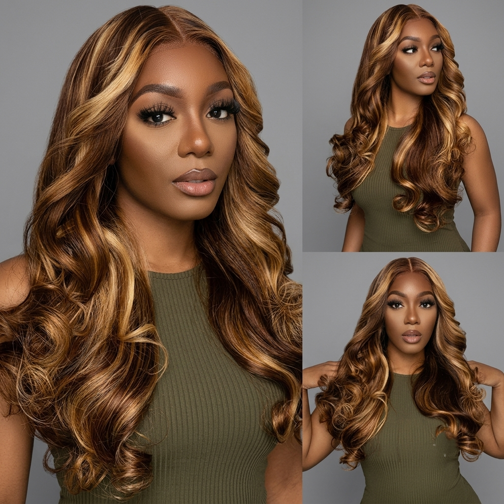 Ombre P4/27 Body Wave HD Lace Frontal Wig