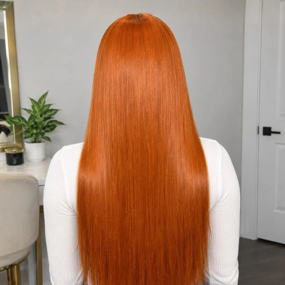 Ginger Orange Straight Lace Wig