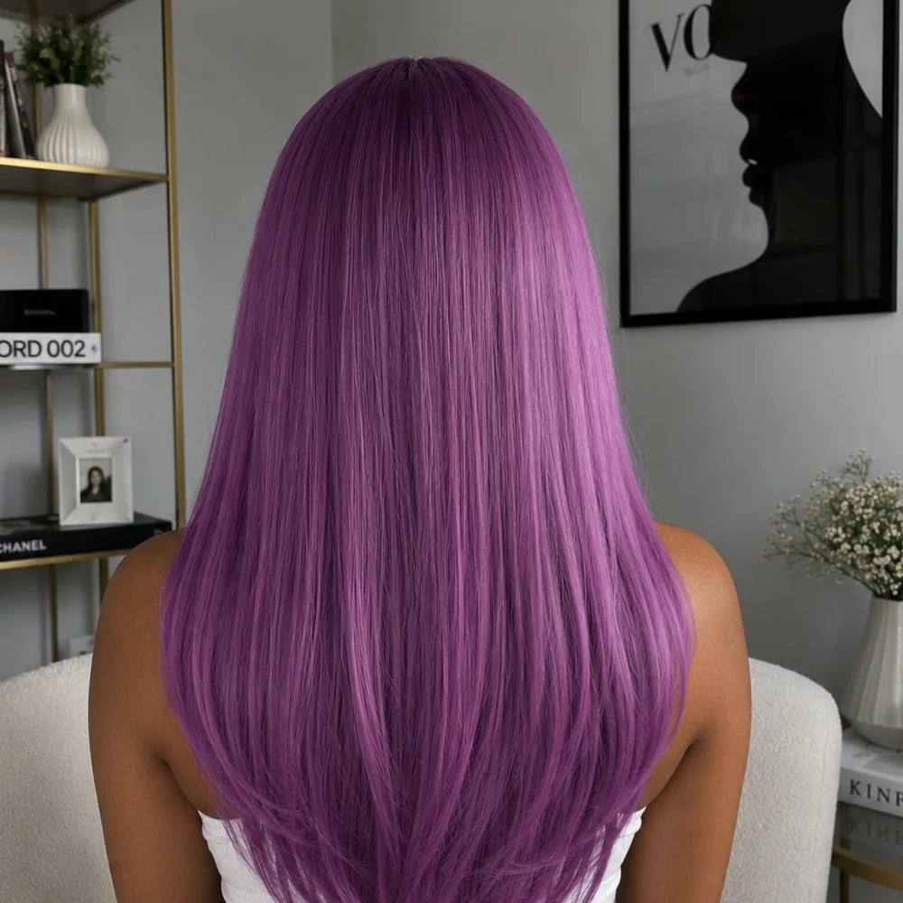 Rize Kamishiro Long Purple Curly Cosplay Wig