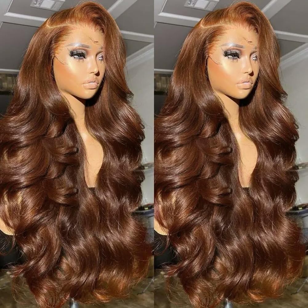 Chocolate Brown 13x4 Frontal Body Wave