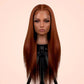 13x4 HD Reddish Brown Straight Wig - Wigour