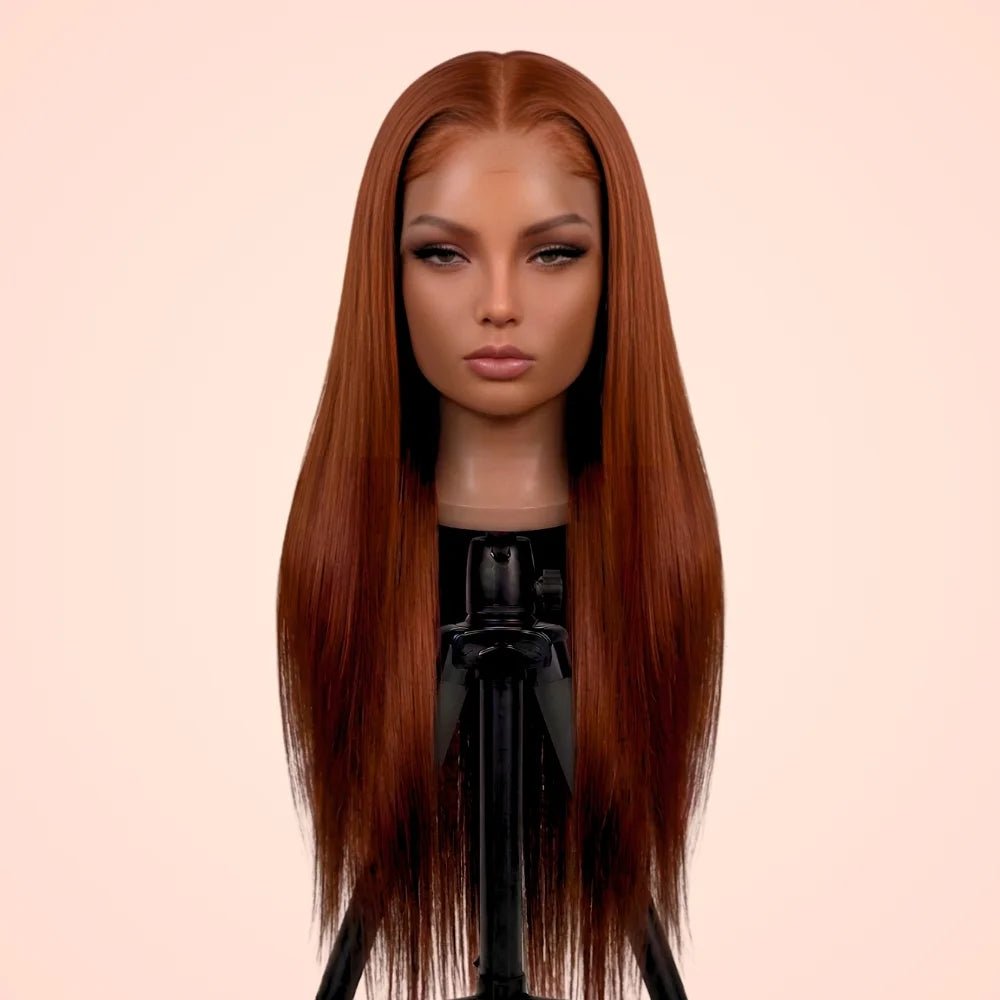 13x4 HD Reddish Brown Straight Wig - Wigour