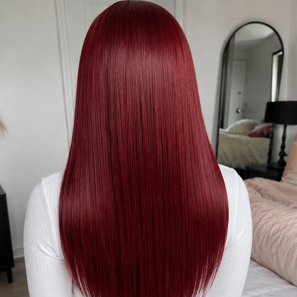 13x4 HD Reddish Brown Straight Wig