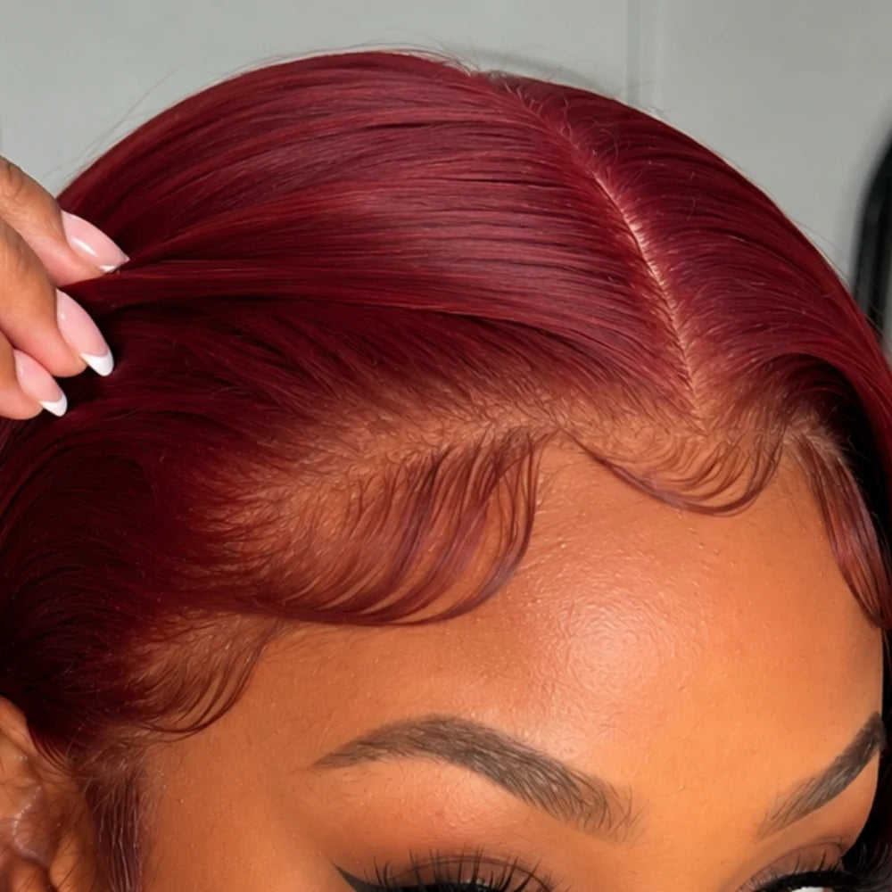 Customer style image - 13x4 HD Reddish Brown Straight Wig