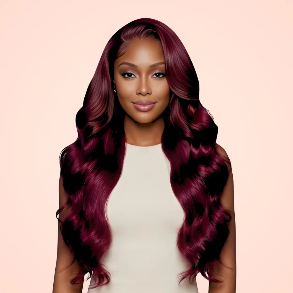13x6 Burgundy HD Lace Wig - Wigour