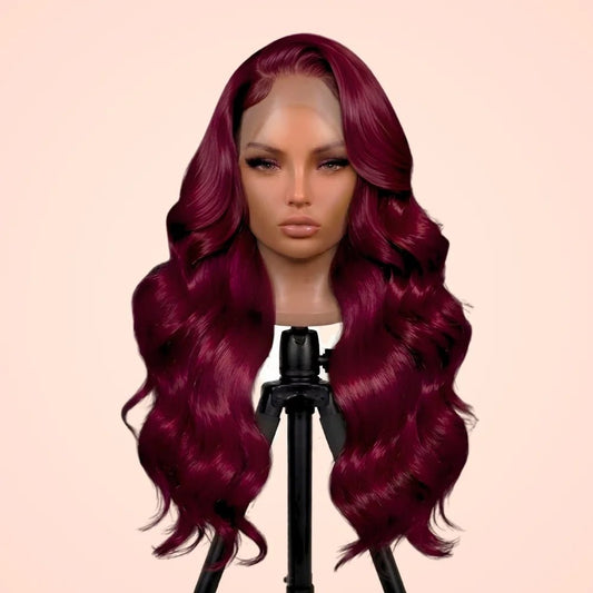 13x6 Burgundy HD Lace Wig - Wigour