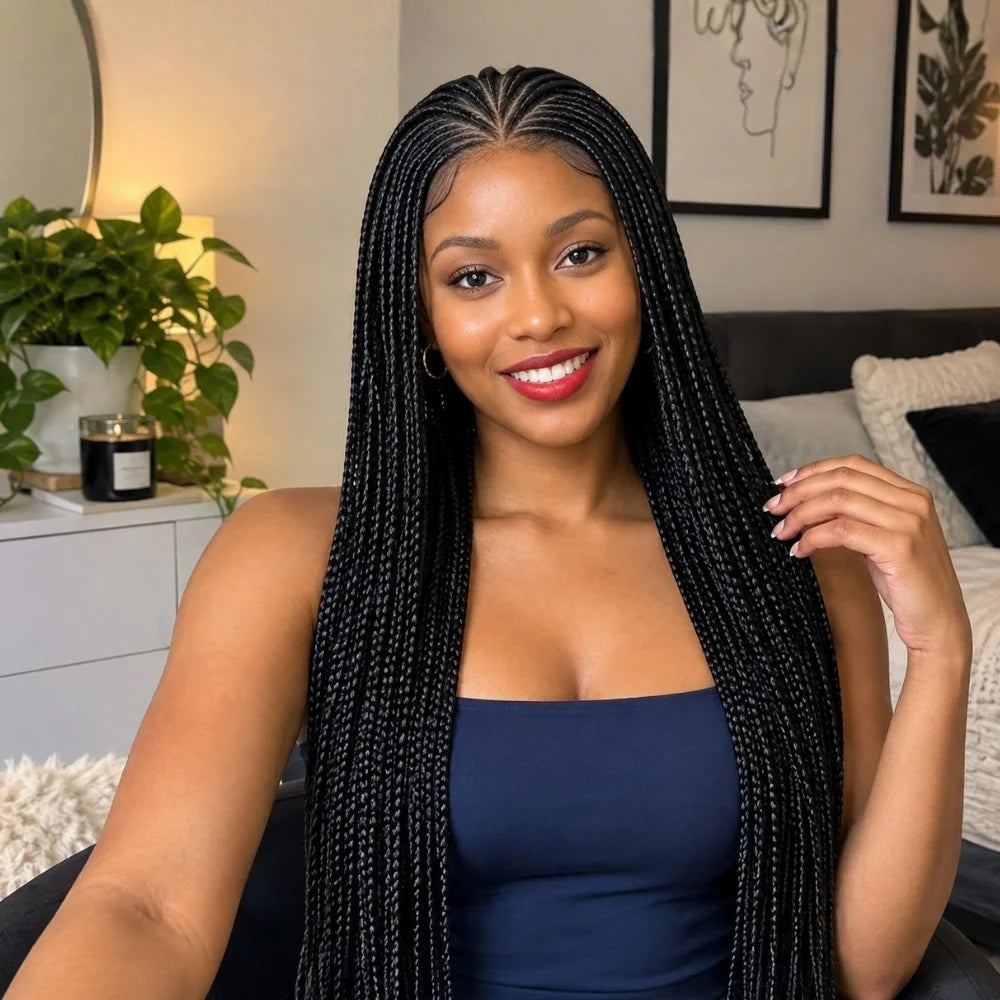 13x6 Braided Front Lace Wig