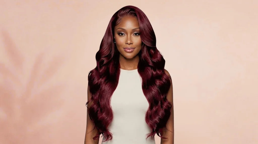 After wearing 13x6 Burgundy HD Lace Wig