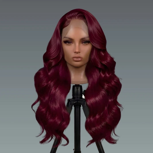 13x6 Burgundy HD Lace Wig