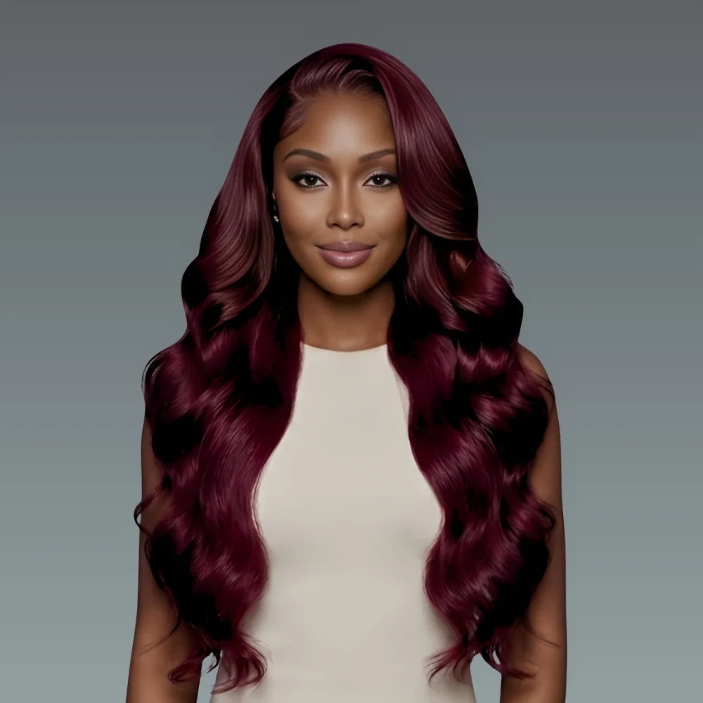 13x6 Burgundy HD Lace Wig