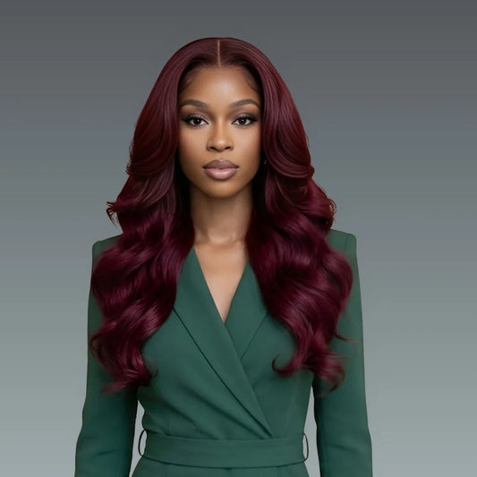99J Burgundy Body Wave Lace Front Wig