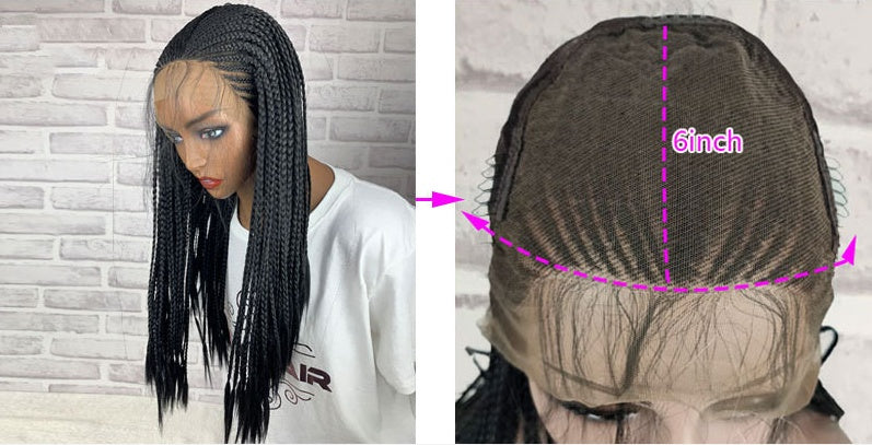 13x6 Braided Front Lace Wig