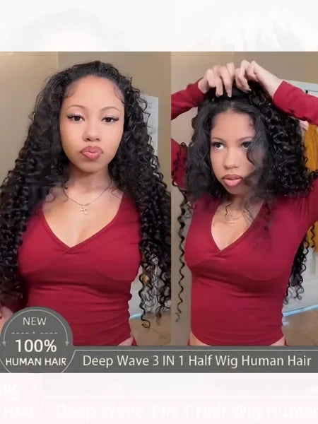 3-in-1 Flip Half Wig – Glueless