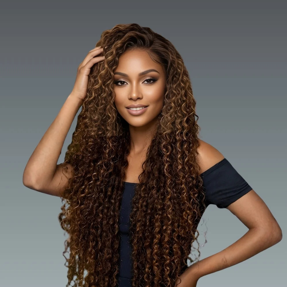Highlight Deep Wave 13x4 HD Lace Front Glueless Wig