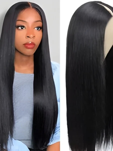 V-Part Straight Human Hair Wig