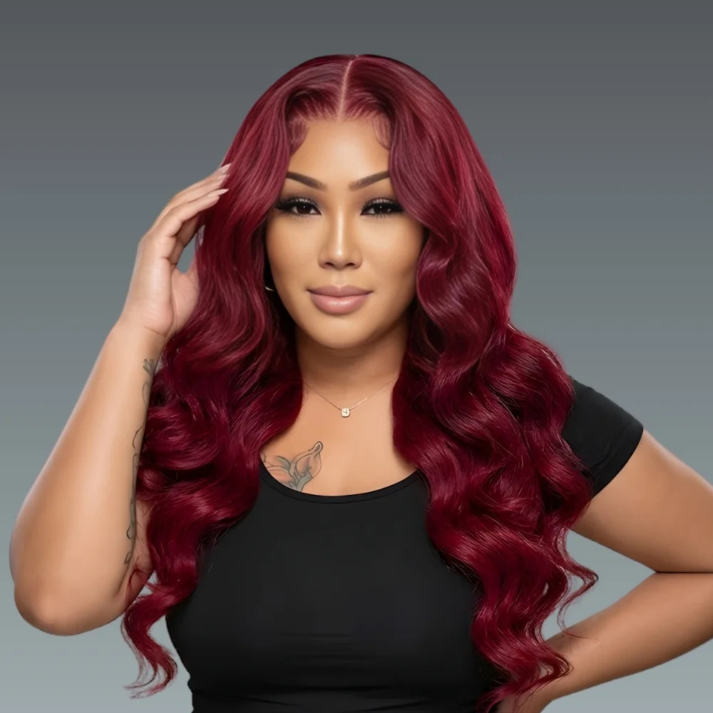 99J Burgundy Body Wave 13x4 HD Lace Front Wig