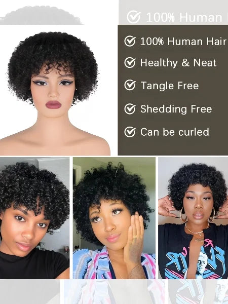 Short Curly Pixie Wig – Glueless