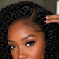 3-in-1 Kinky Curly Half Human Hair Ready to Wear Wig