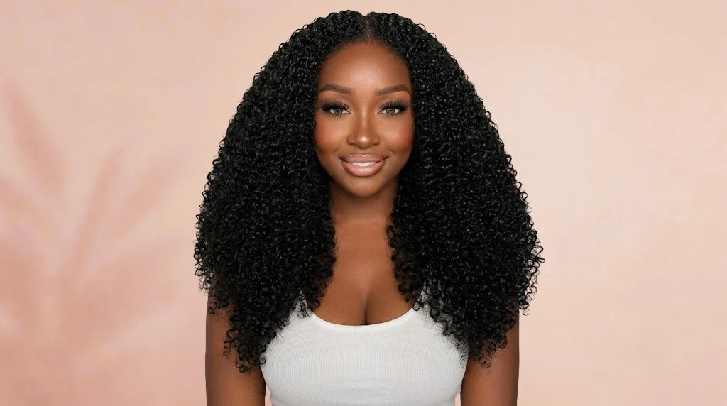 After wearing 3-in-1 Kinky Curly Half Human Hair Ready to Wear Wig