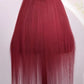 Burgundy Kinky Straight Wig