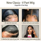 V-Part Straight Human Hair Wig