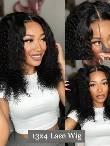 Curly Short Bob Lace Wig