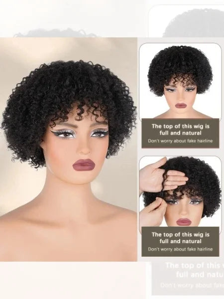 Short Curly Pixie Wig – Glueless