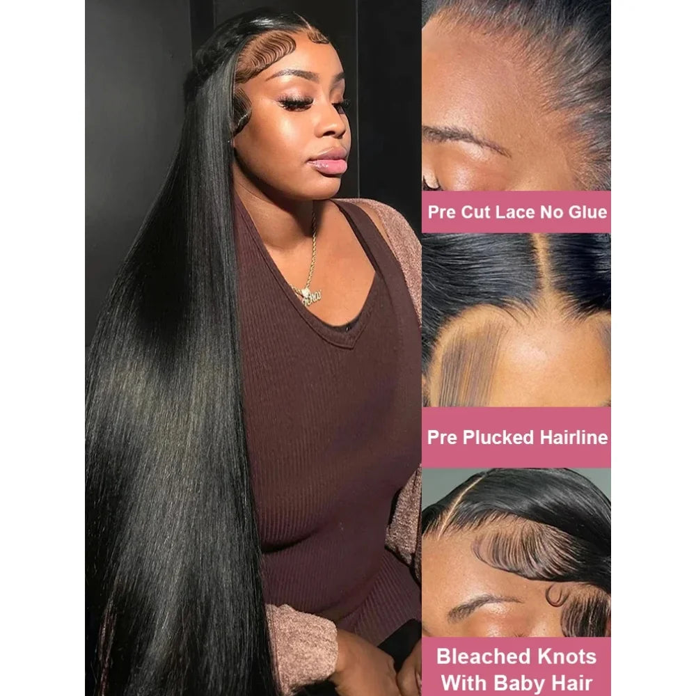 Bone Straight 13x6 HD Lace Front Wig 220% Density