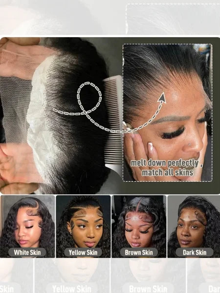 30–40" Curly HD Lace Wig