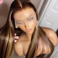 Straight Honey Blonde Highlight HD Lace Front Wig