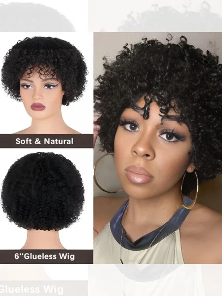 Short Curly Pixie Wig – Glueless