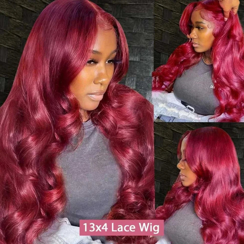 99J Burgundy Body Wave 13x4 HD Lace Front Wig