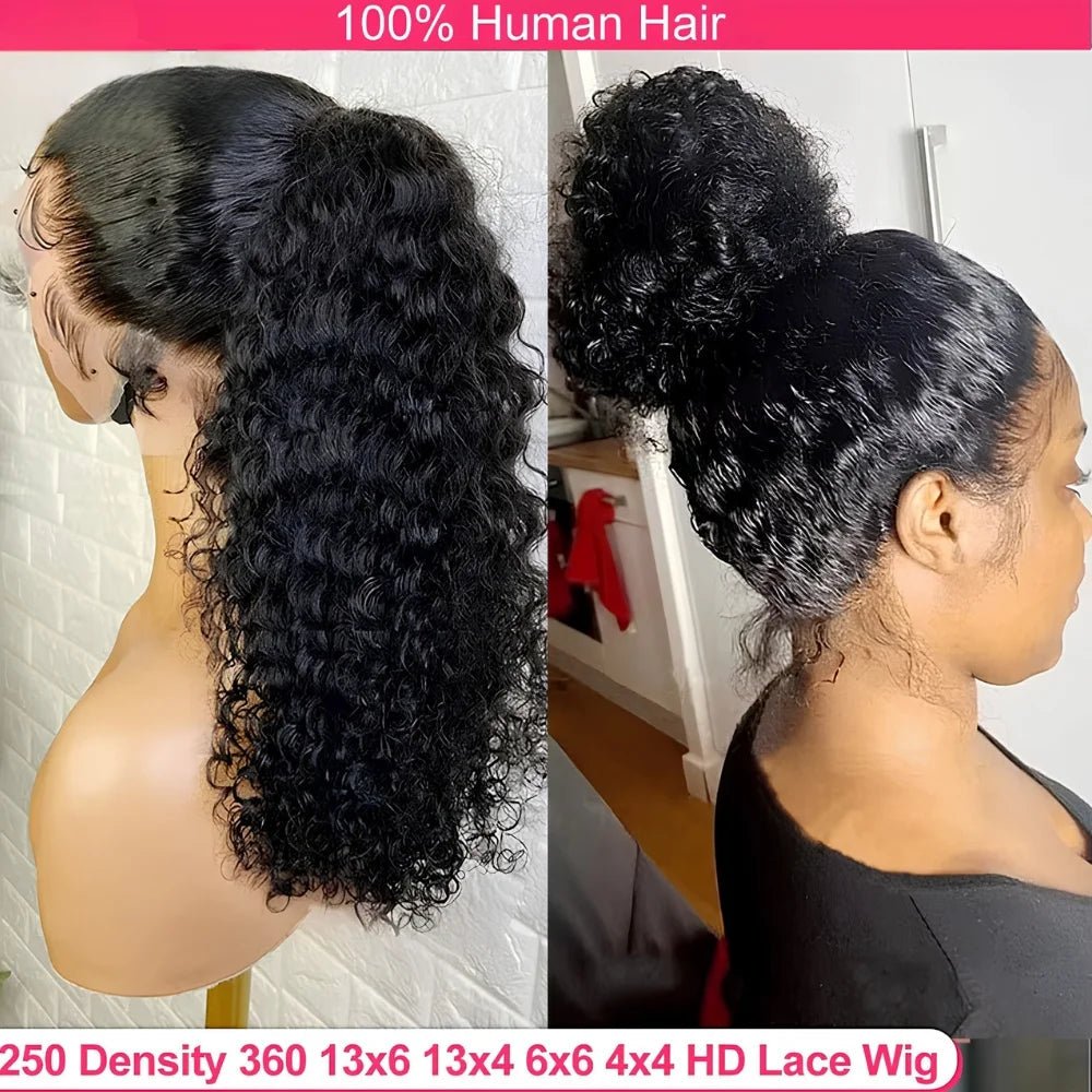 250% Density Deep Wave 360 Full HD Lace Glueless Wig