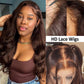 4x4 Chocolate Brown Body Wave Wig