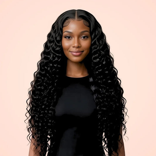 4x4 Natural Water Wave Lace Wig - Wigour