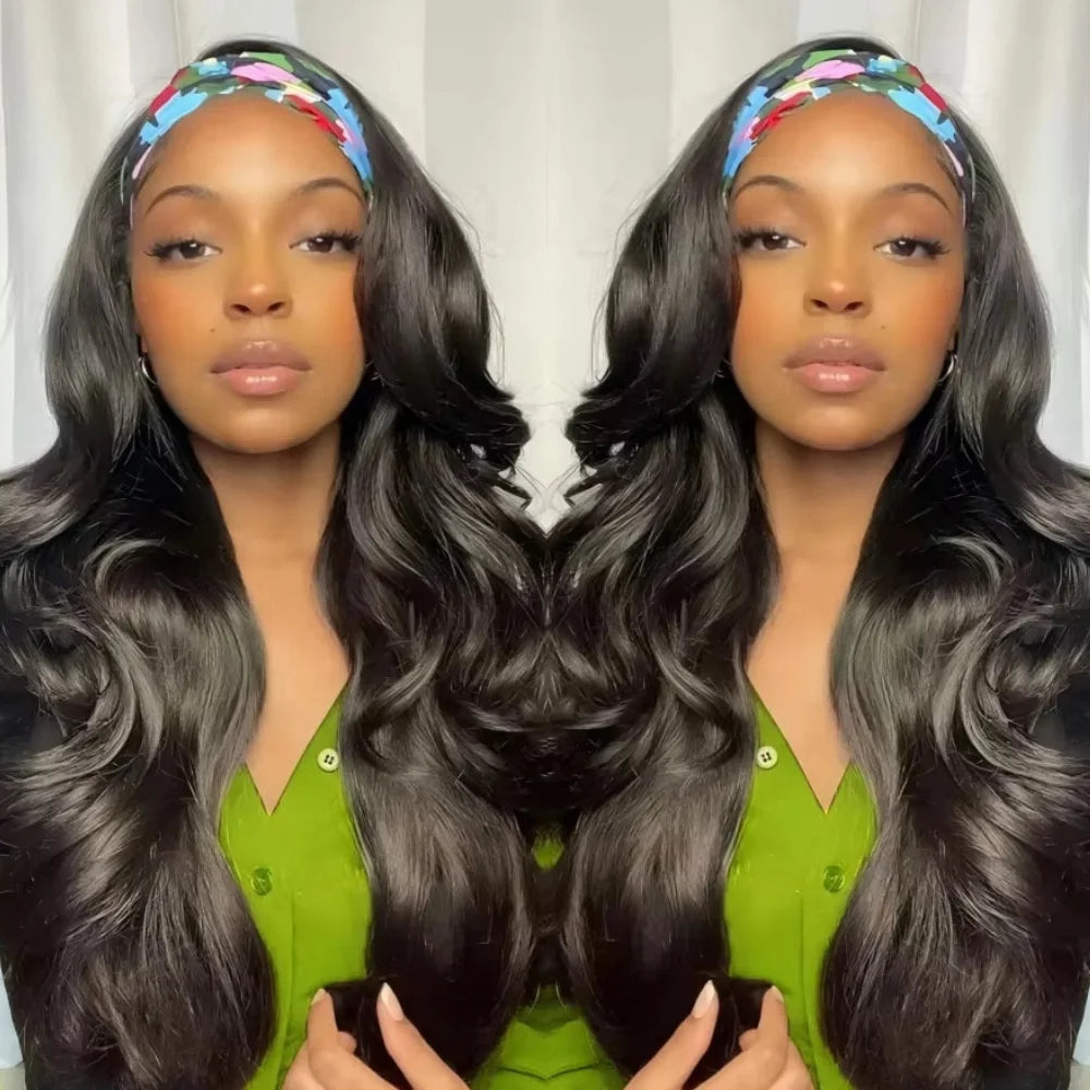 Full Machine-Made Glueless Body Wave Headband Wig