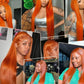 Ginger Orange Straight Lace Wig