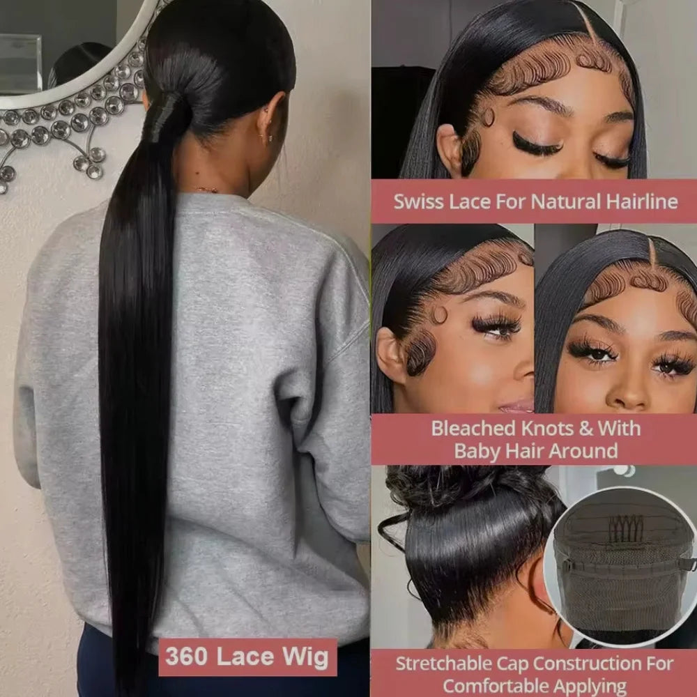 Bone Straight HD Lace Front Glueless Human Hair Wig