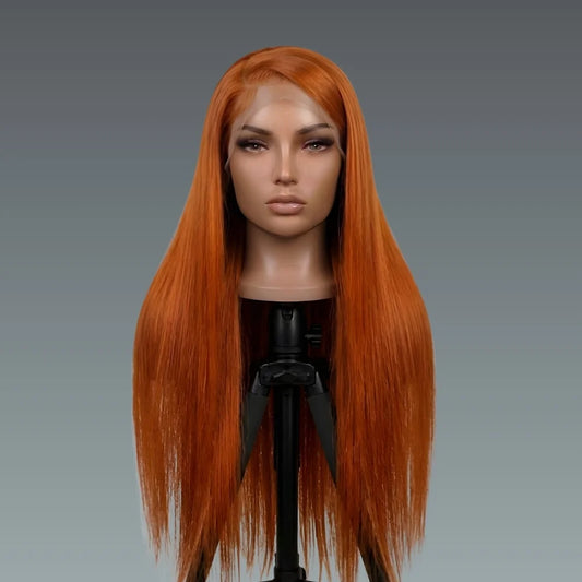 Ginger Orange Straight Lace Wig