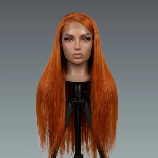 Ginger Orange Straight Lace Wig