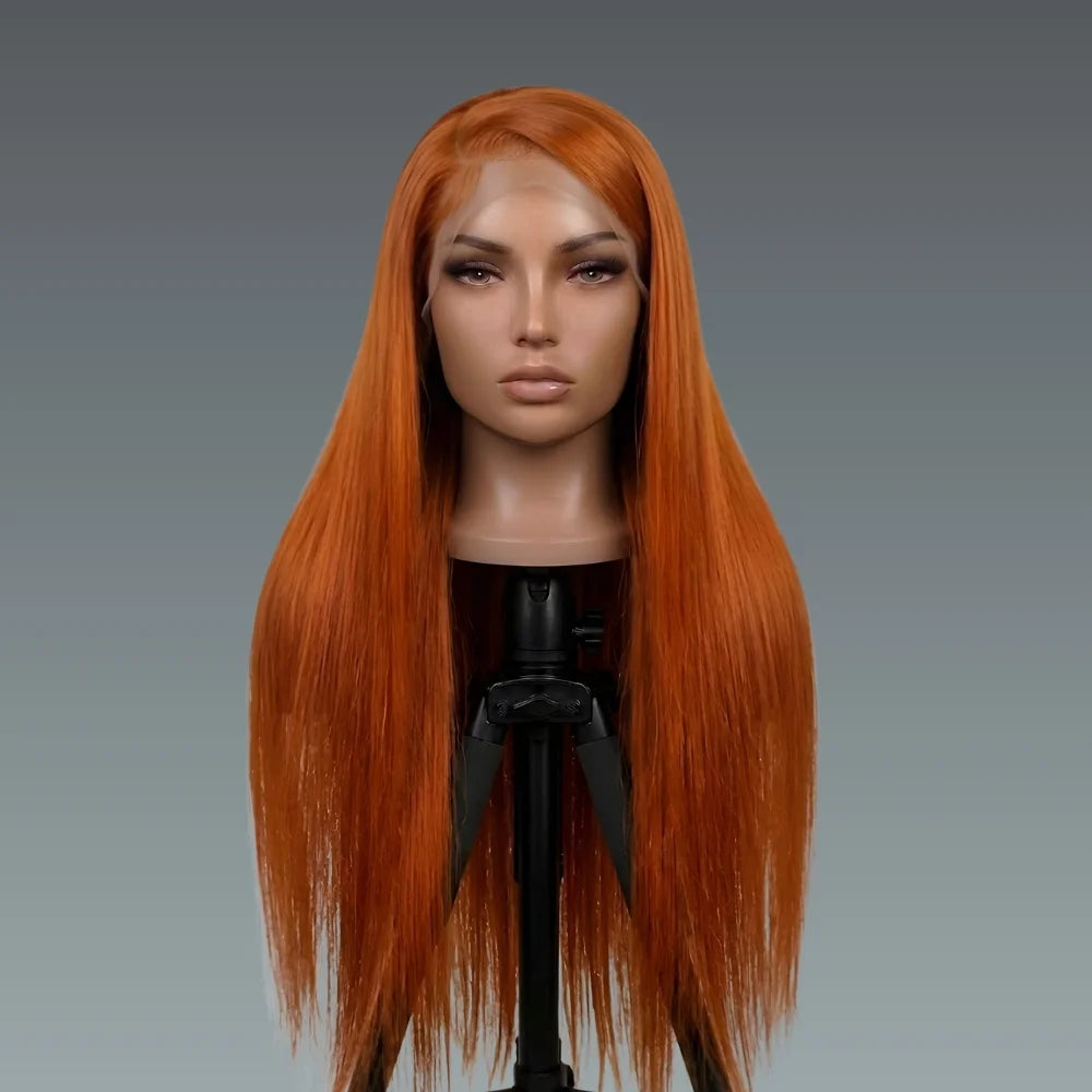 Ginger Orange Straight Lace Wig