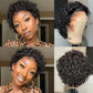 Pixie Cut Water Wave Transparent Lace Front Wig