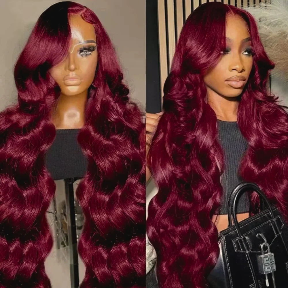 99J Burgundy Body Wave Lace Front Wig