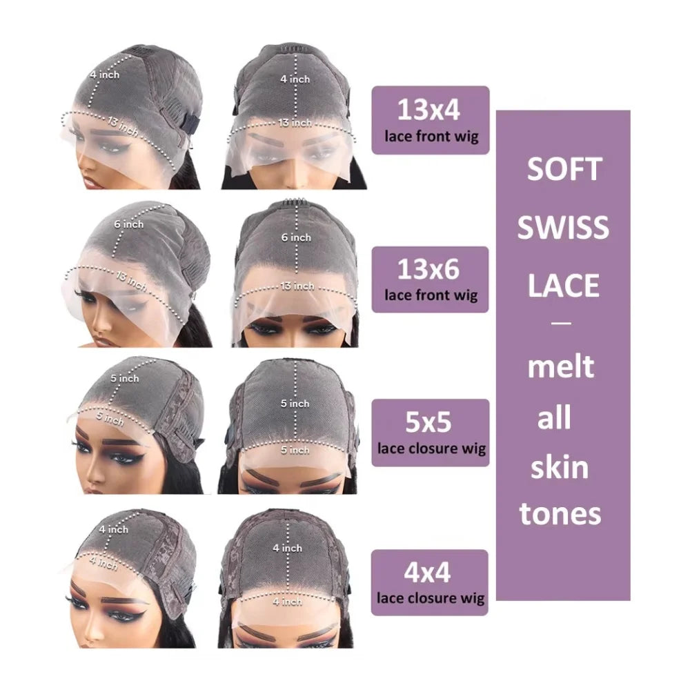 30-40" Body Wave Human Hair Wig