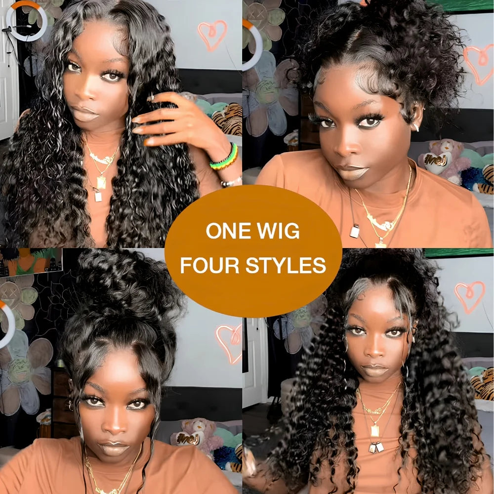 250% Density Deep Wave 360 Full HD Lace Glueless Wig